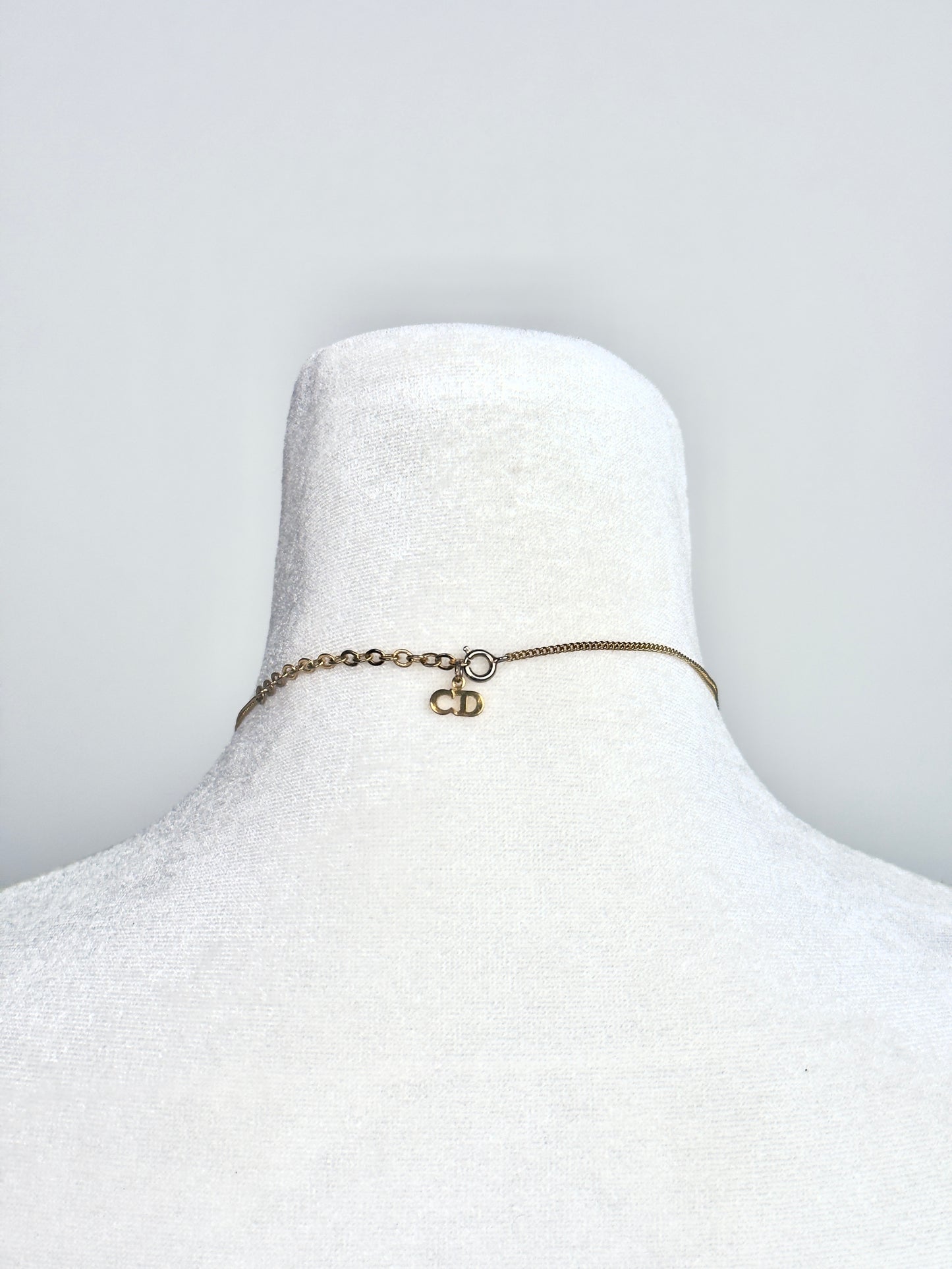 DIOR gold CD necklace