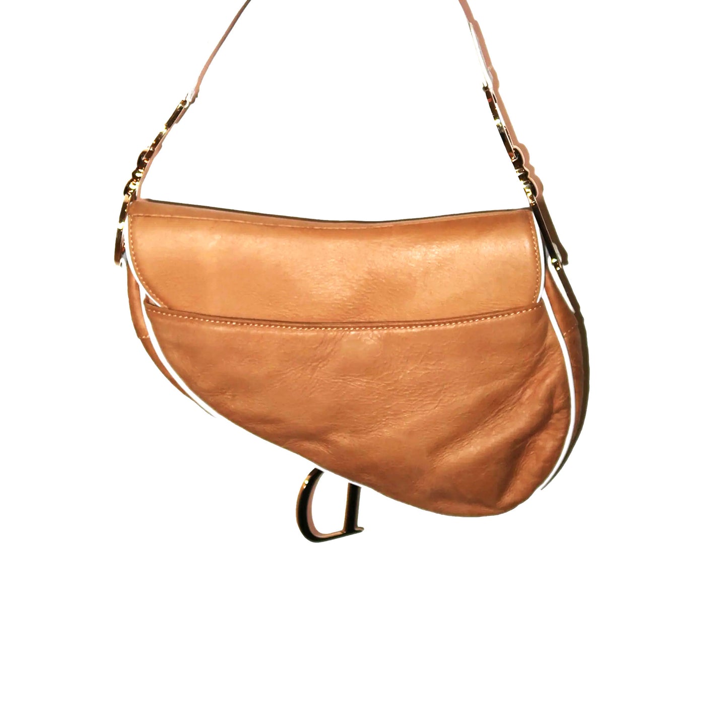 DIOR beige leather saddle