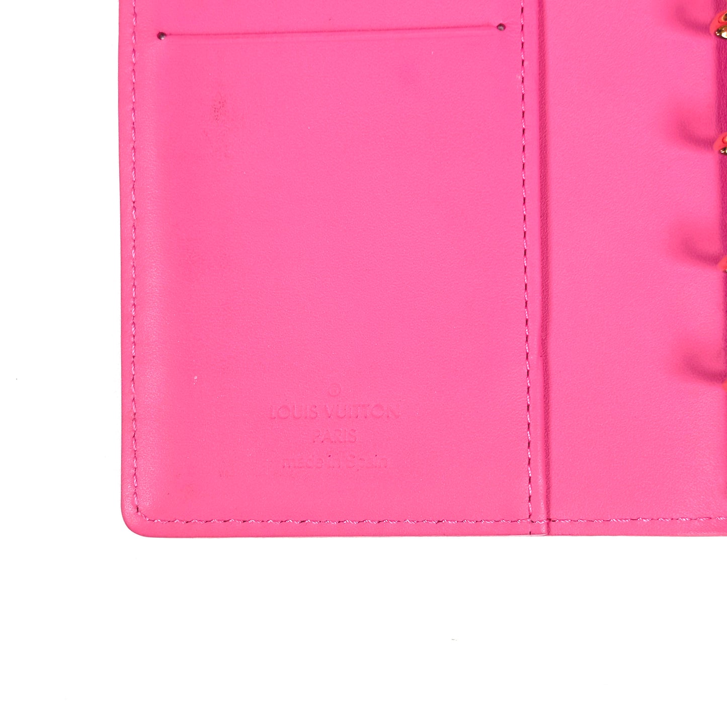 LOUIS VUITTON pink vernis agenda pm