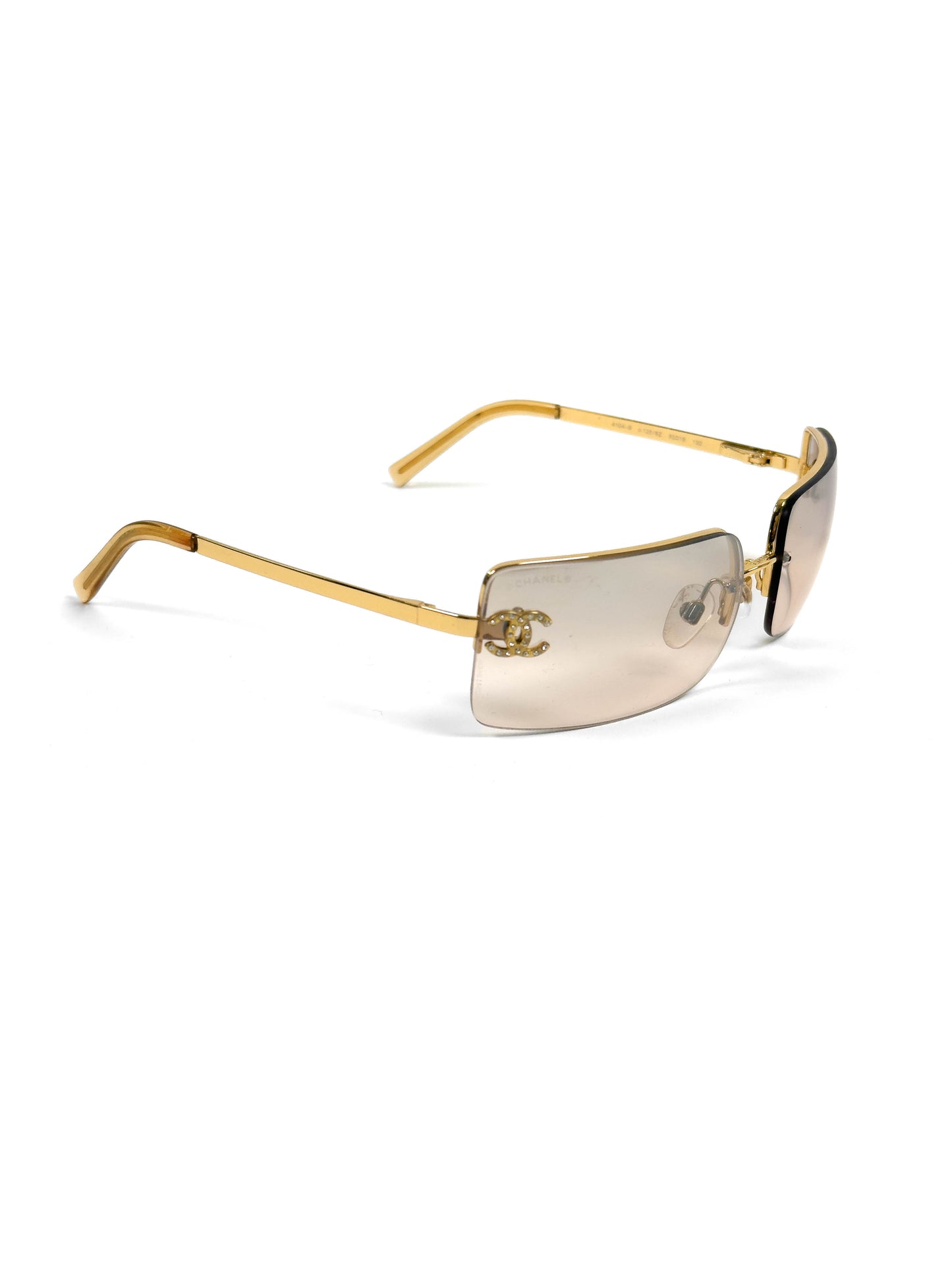 CHANEL 4104-b rimless crystal sunglasses