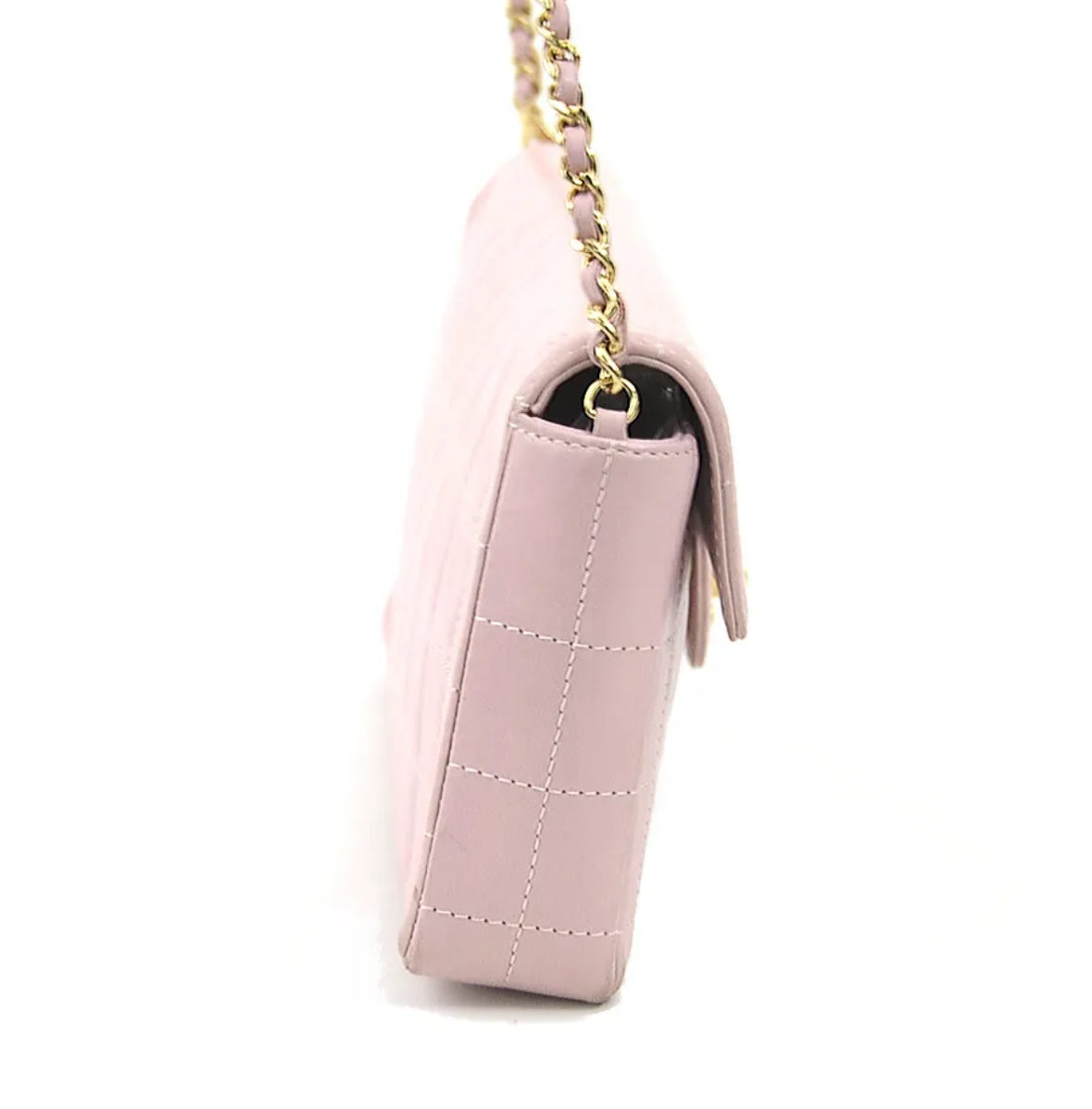 CHANEL pink chocolate bar shoulderbag