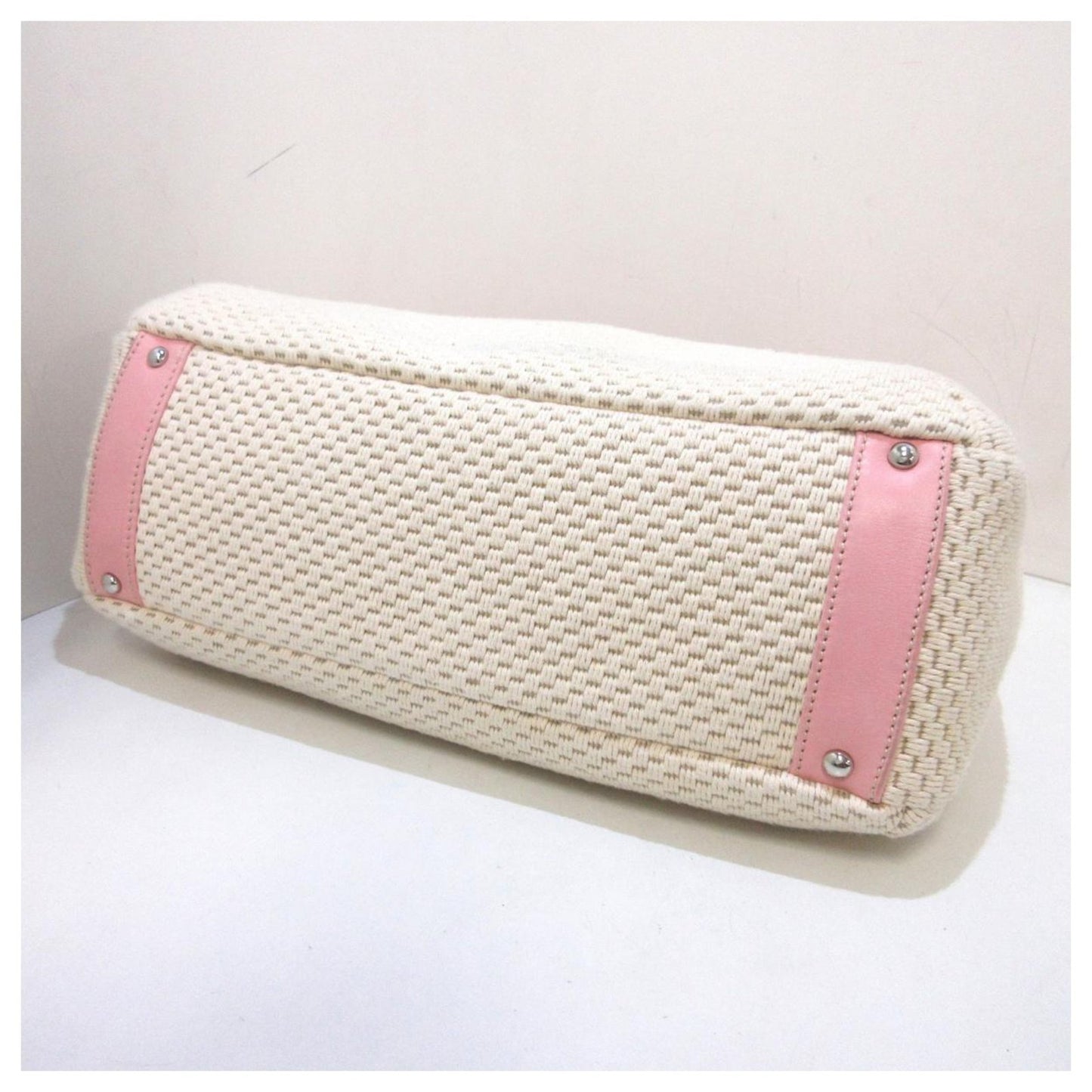 Chanel Pink Leather & Woven Tote