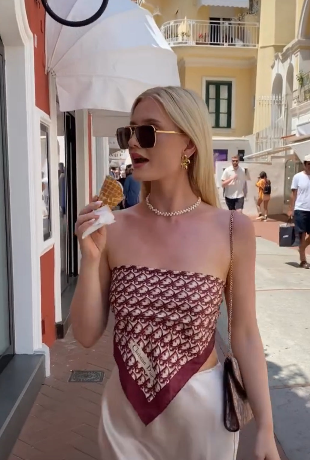 Head Scarf Outfit Dior Silk Scarf Top Christian Dior Monogram