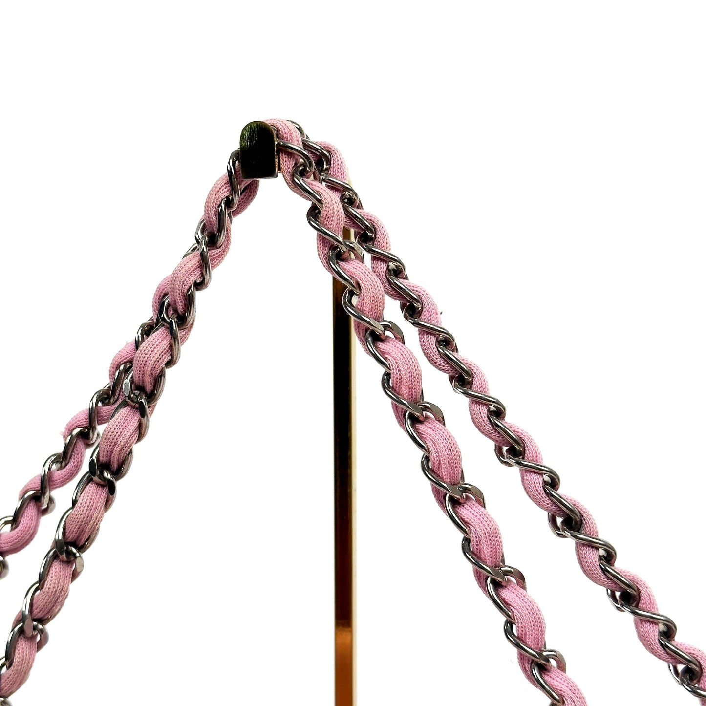 CHANEL classic pink jersey knit flap bag