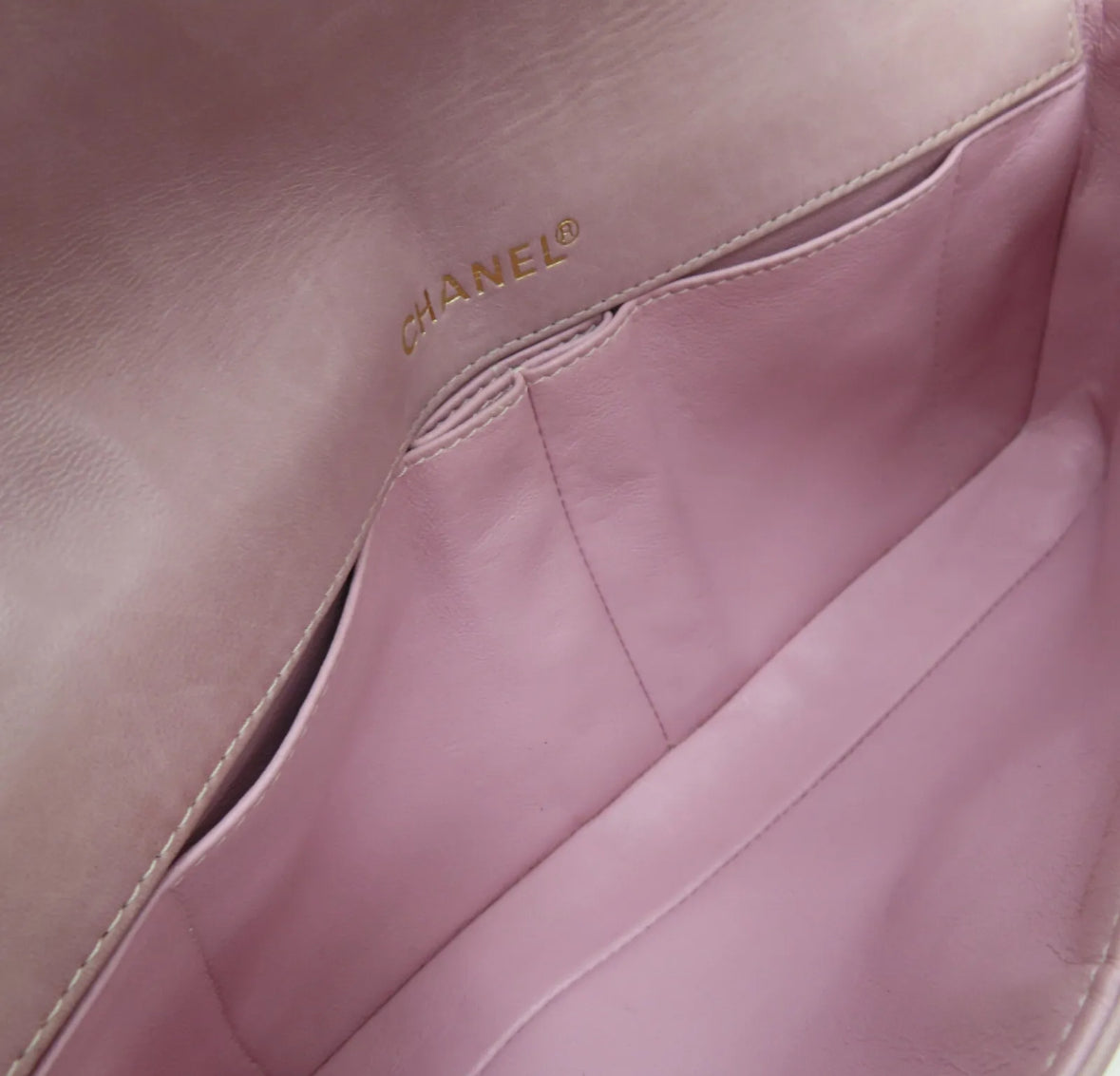 CHANEL pink chocolate bar shoulderbag