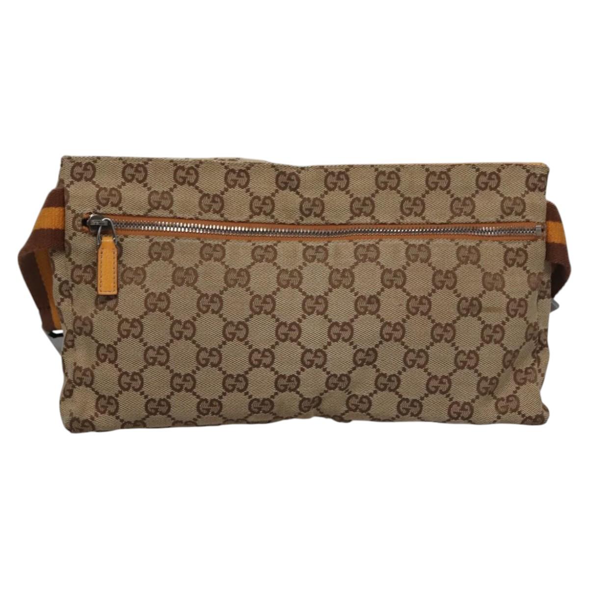 GUCCI canvas tan waist bumbag