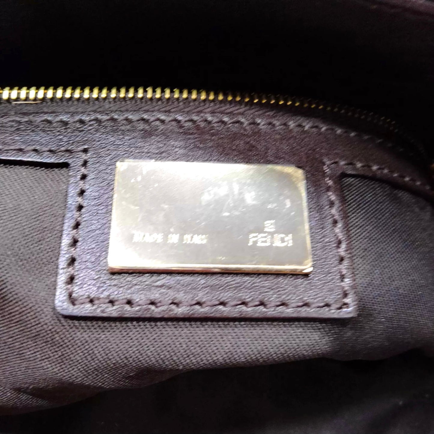 FENDI calf fur hobo handbag