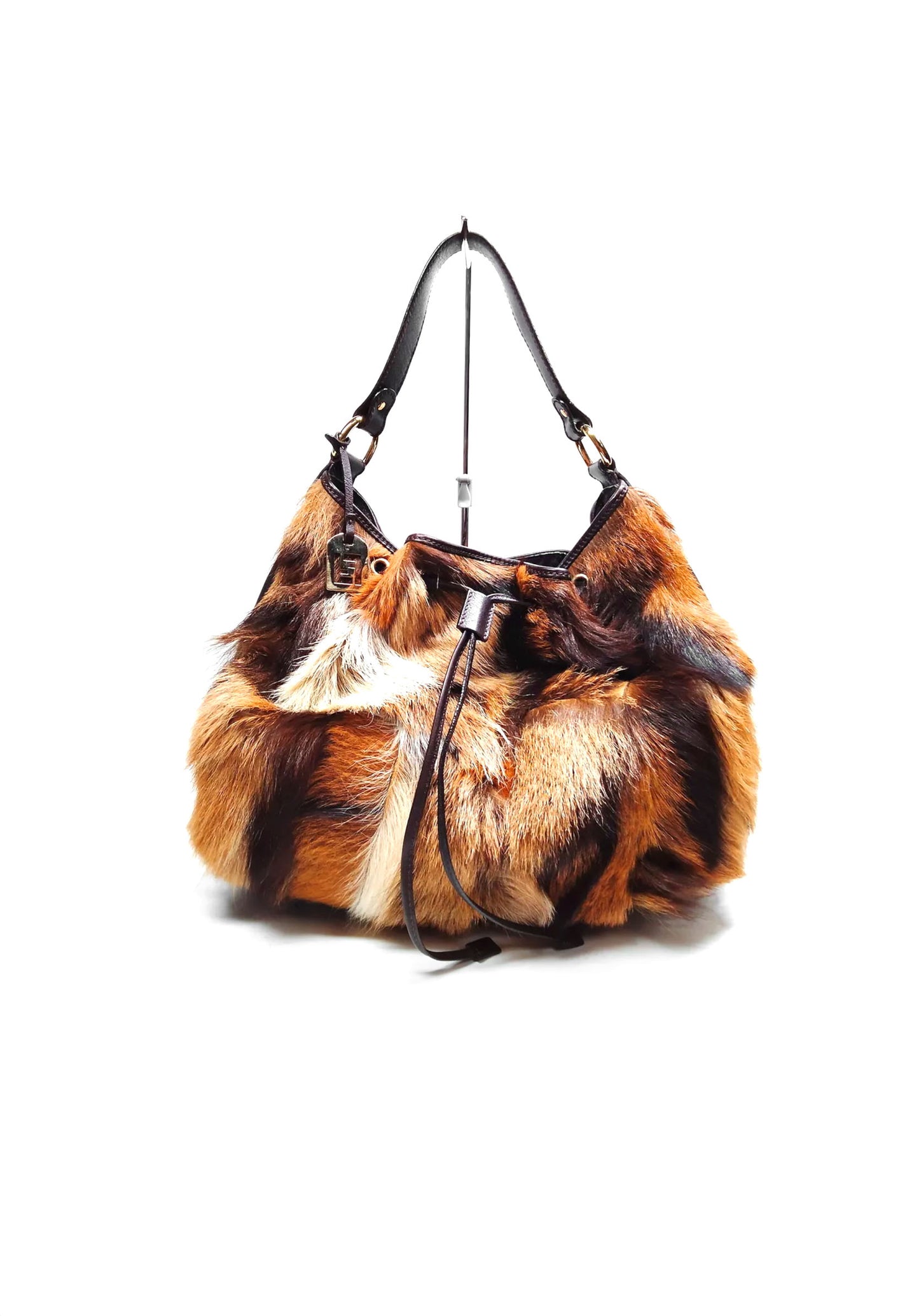 FENDI calf fur hobo handbag