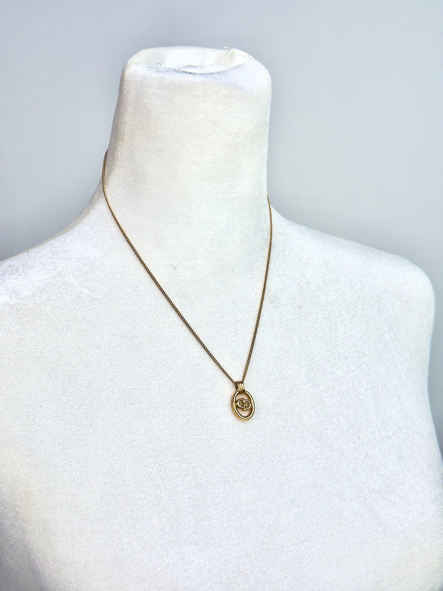 DIOR gold CD necklace