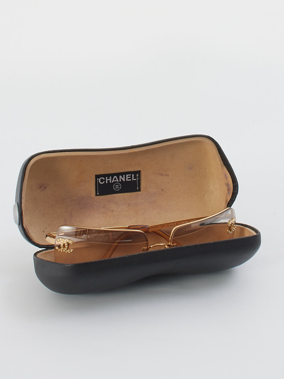 CHANEL 4104-b rimless crystal sunglasses