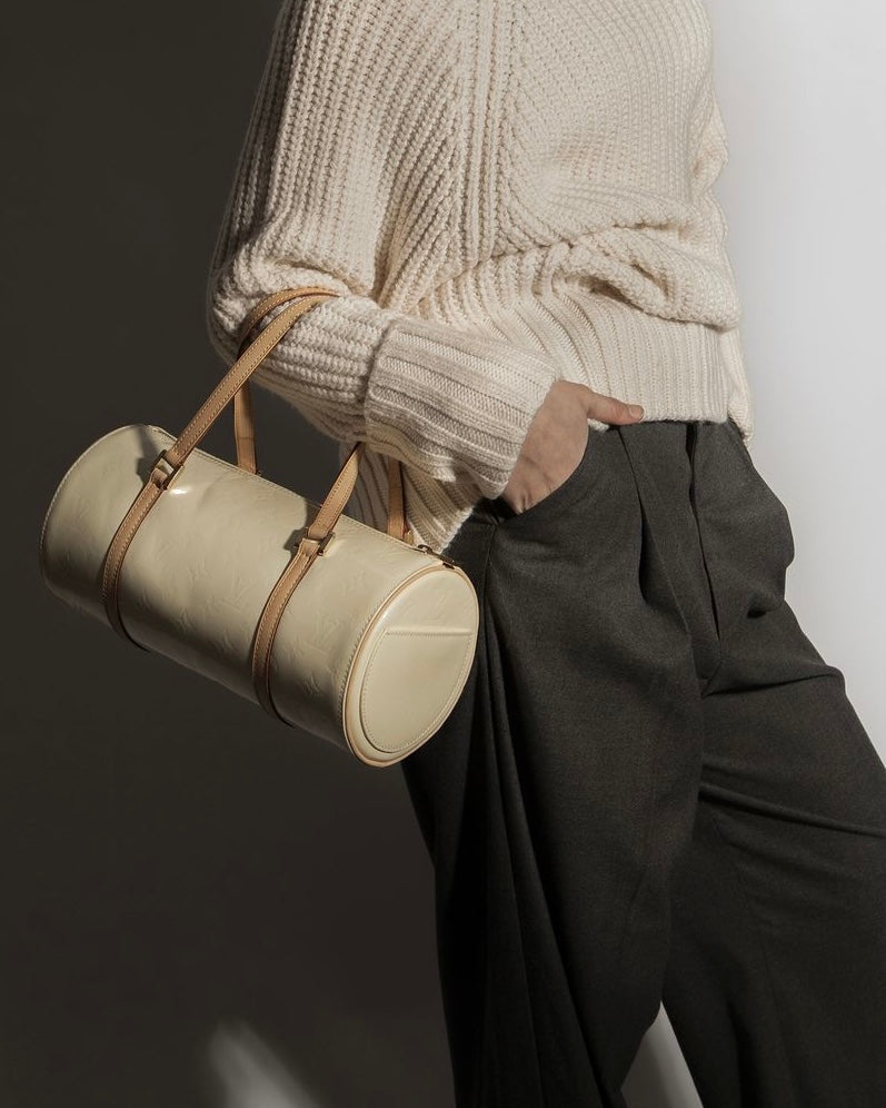 LOUIS VUITTON pastel yellow vernis Bedford