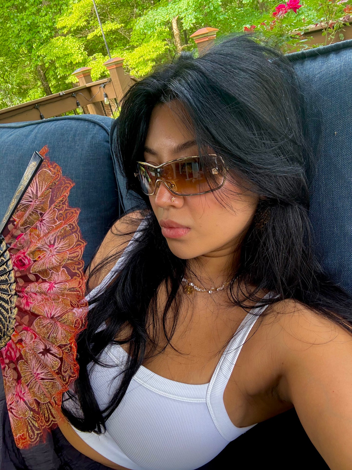 CHANEL shield chrome sunglasses