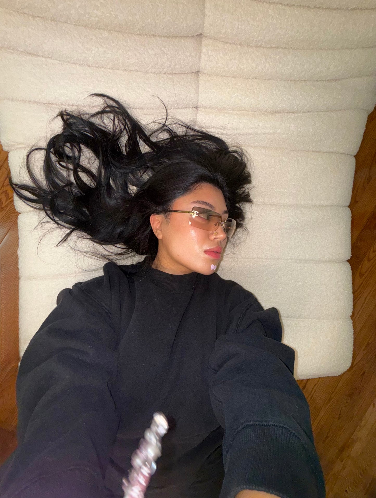 CHANEL 4104-b rimless crystal sunglasses