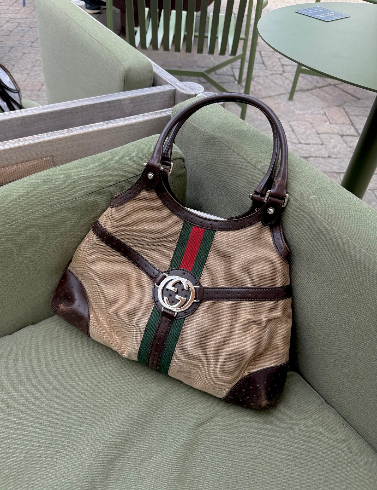 GUCCI sherry line interlocking GG handbag