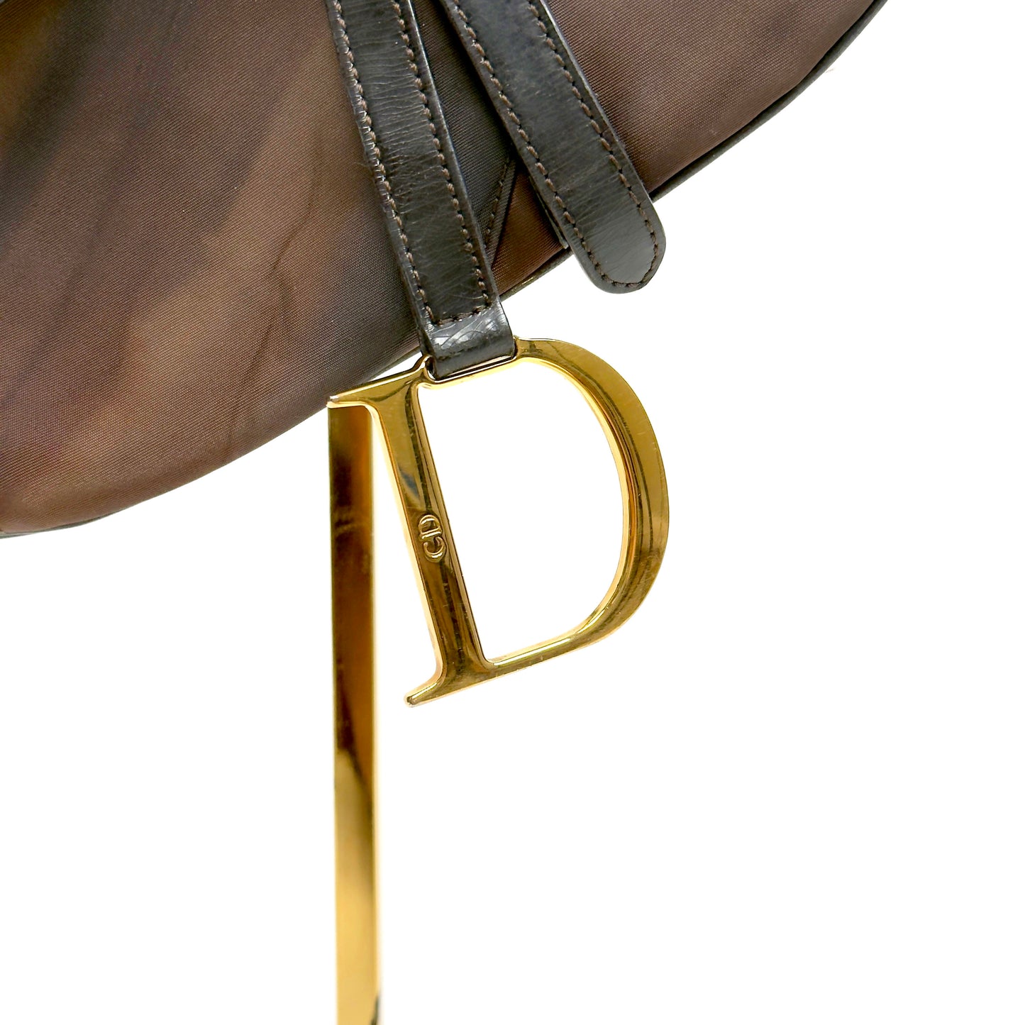 DIOR chocolate swirl saddle bag