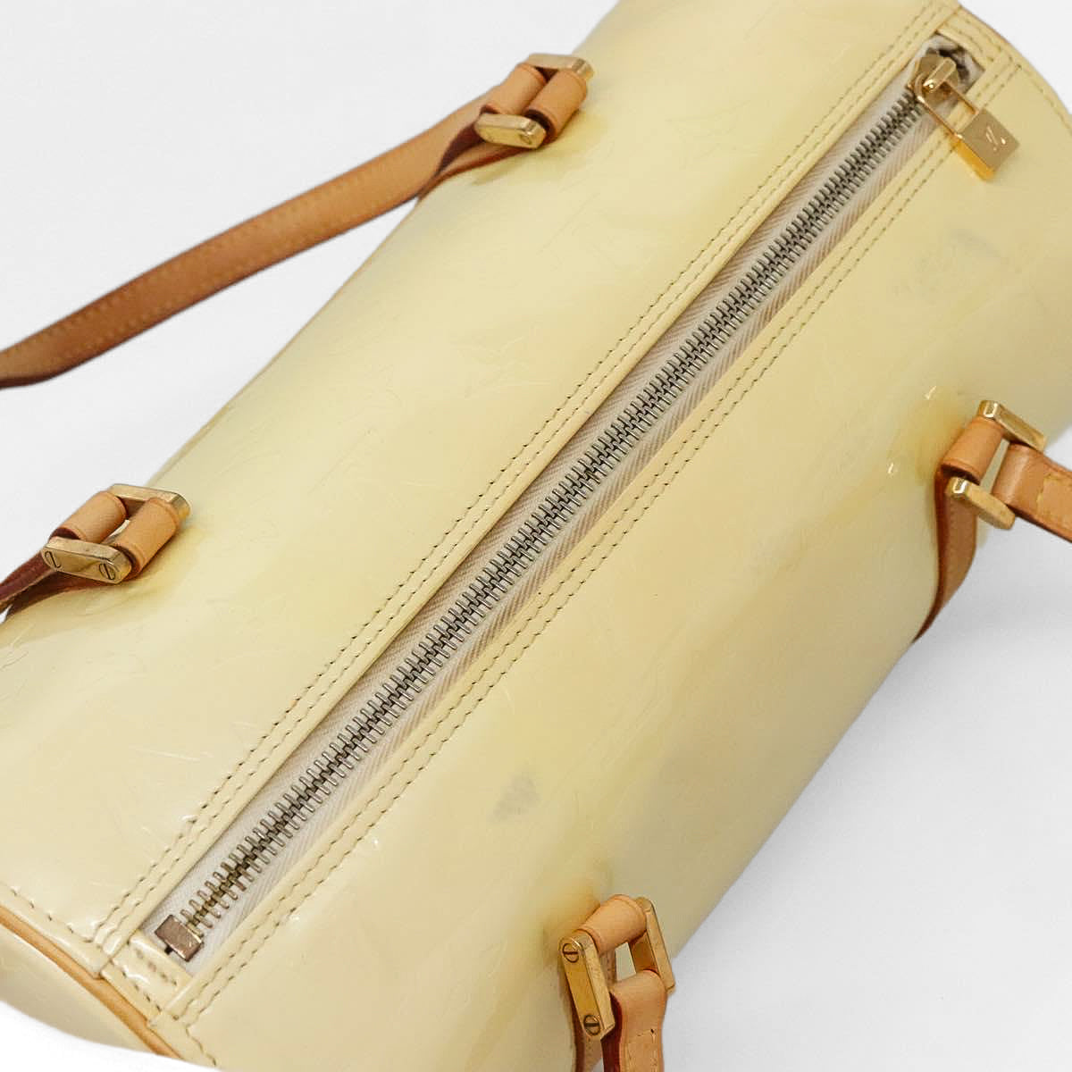 LOUIS VUITTON pastel yellow vernis Bedford