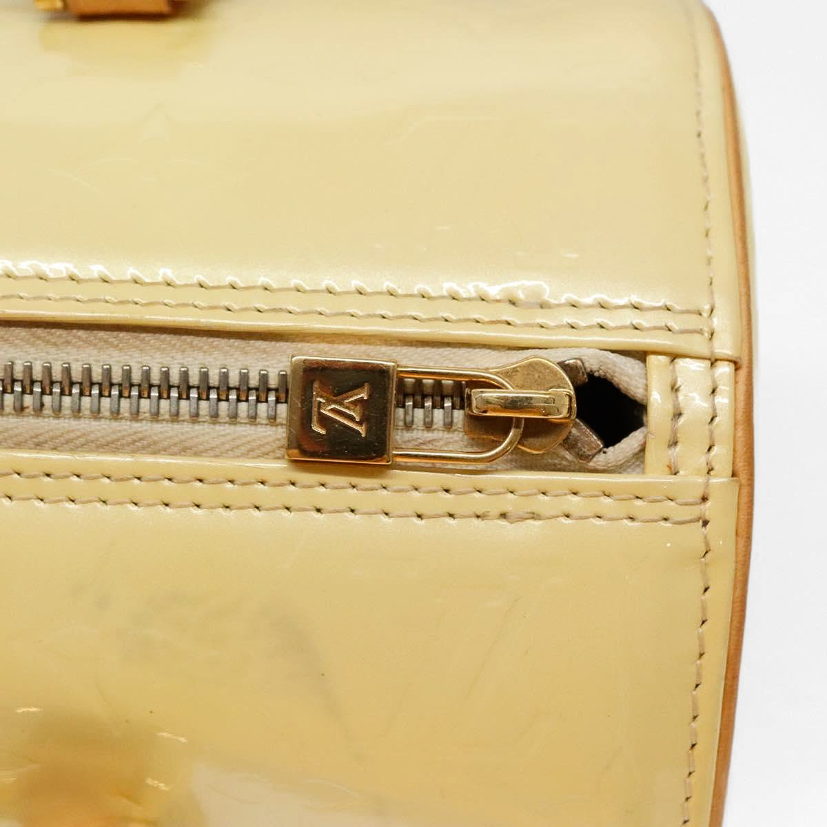 LOUIS VUITTON pastel yellow vernis Bedford