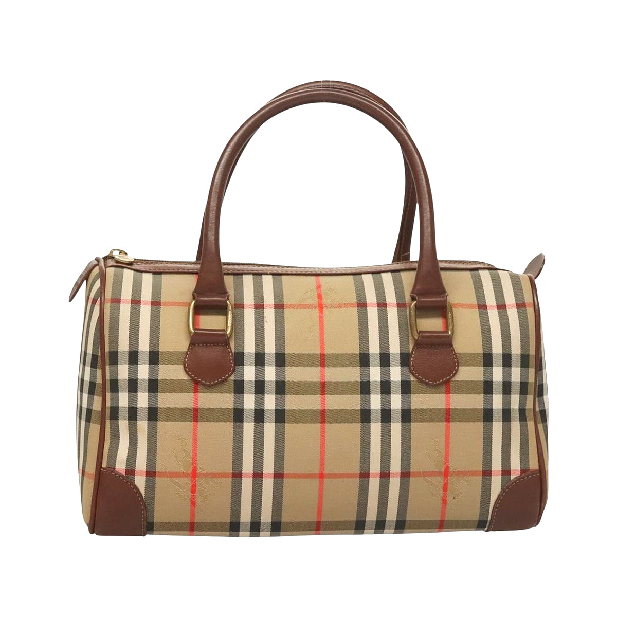 BURBERRY novacheck canvas boston bag