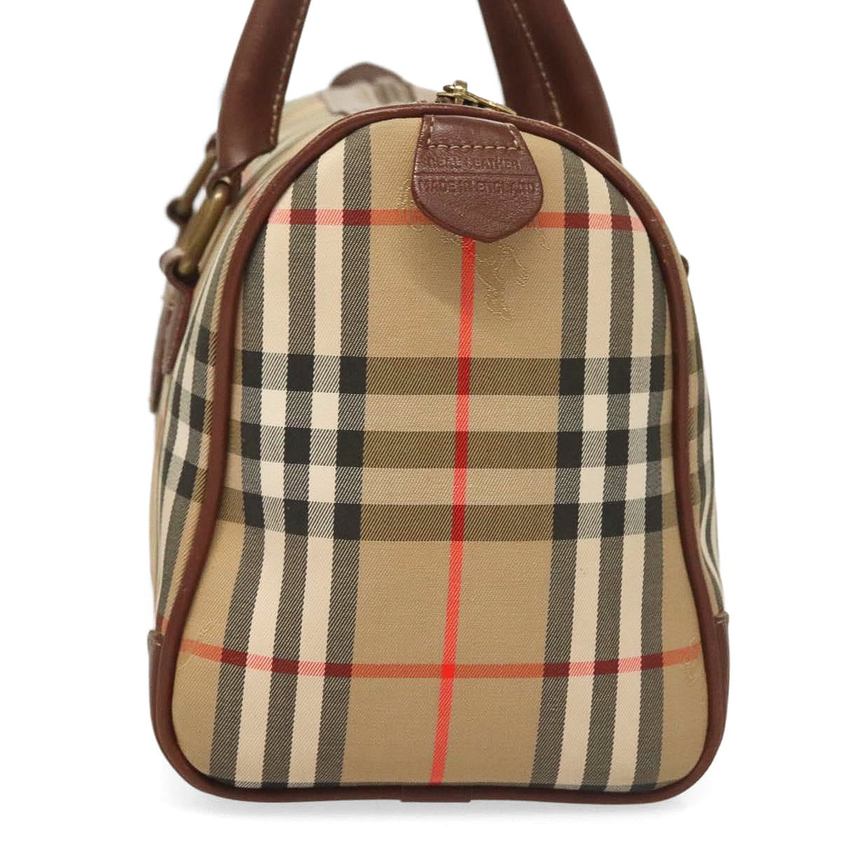 BURBERRY novacheck canvas boston bag