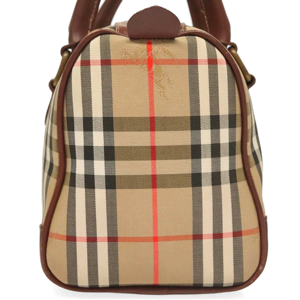 BURBERRY novacheck canvas boston bag