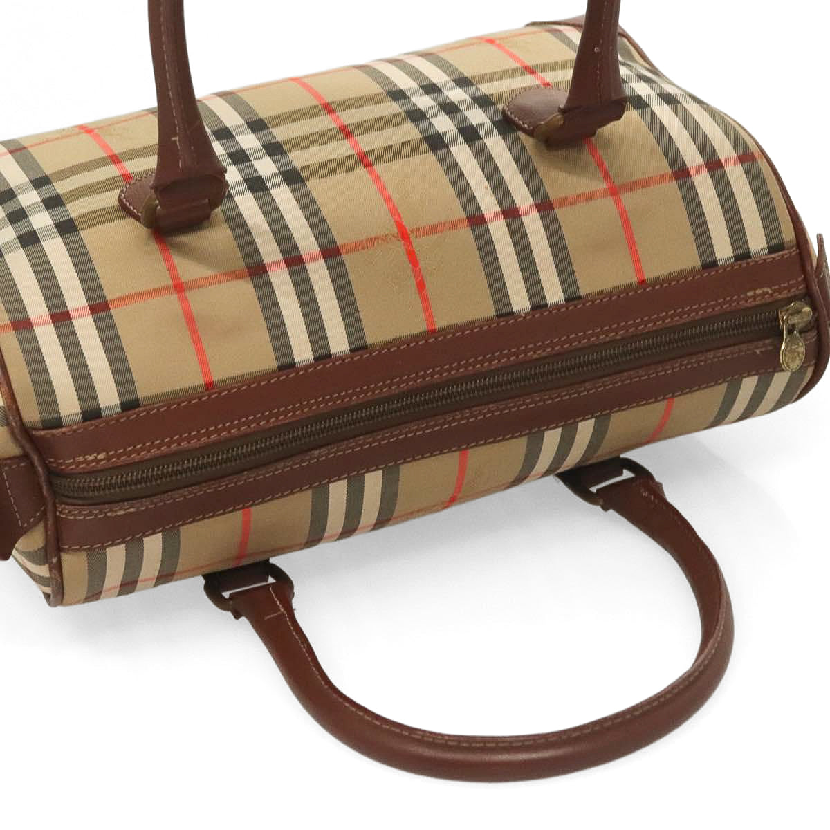 BURBERRY novacheck canvas boston bag