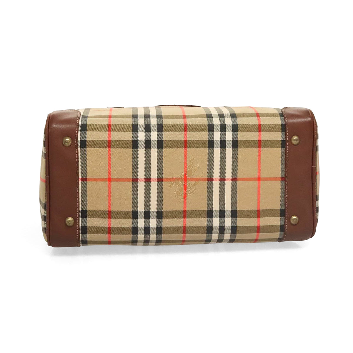 BURBERRY novacheck canvas boston bag