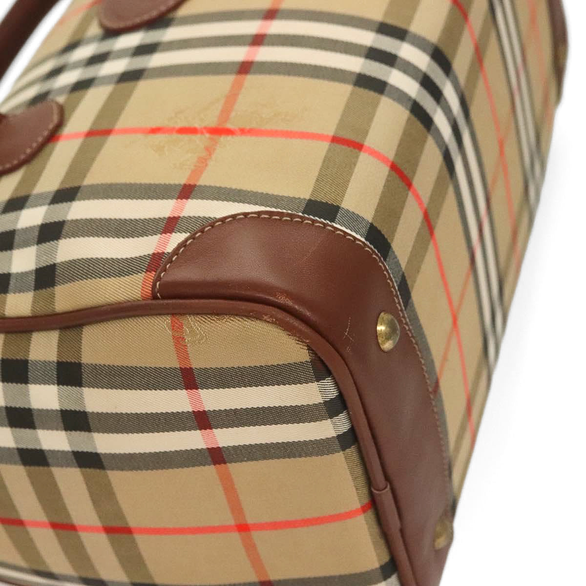 BURBERRY novacheck canvas boston bag