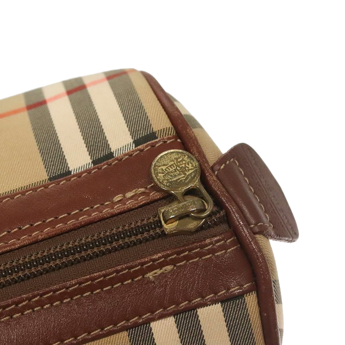 BURBERRY novacheck canvas boston bag
