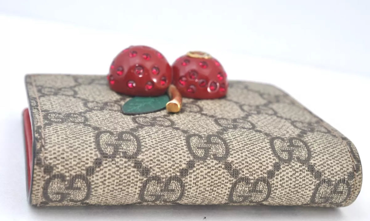 GUCCI Cherry SUPREME bi-fold wallet