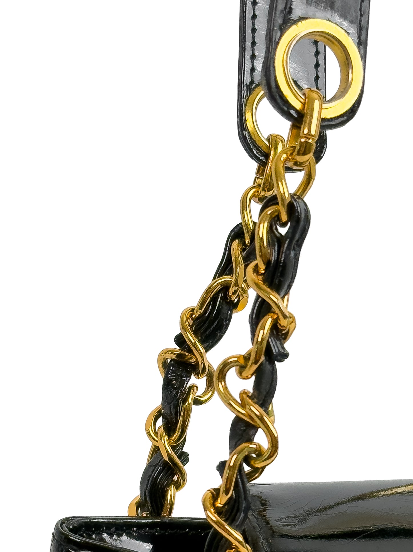 CHANEL patent leather CC shoulder bag