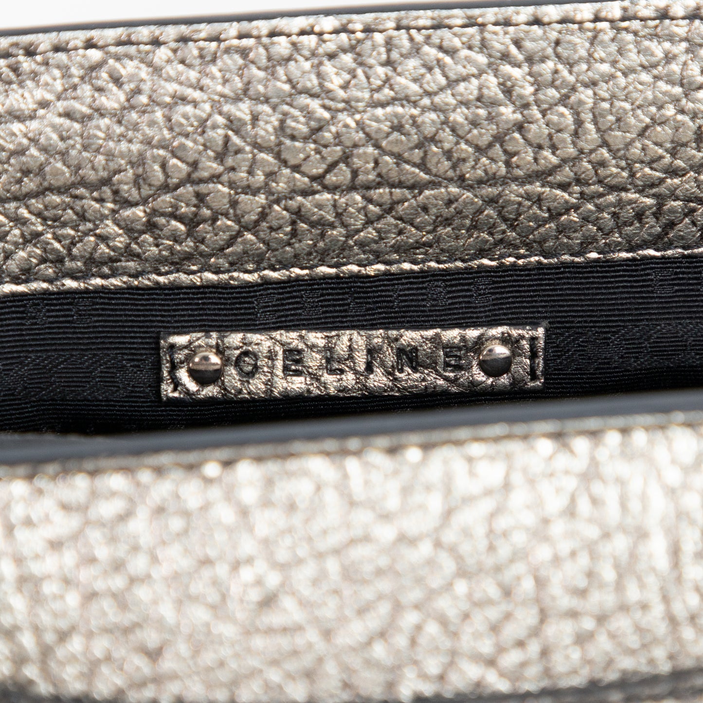 CELINE metallic leather handbag