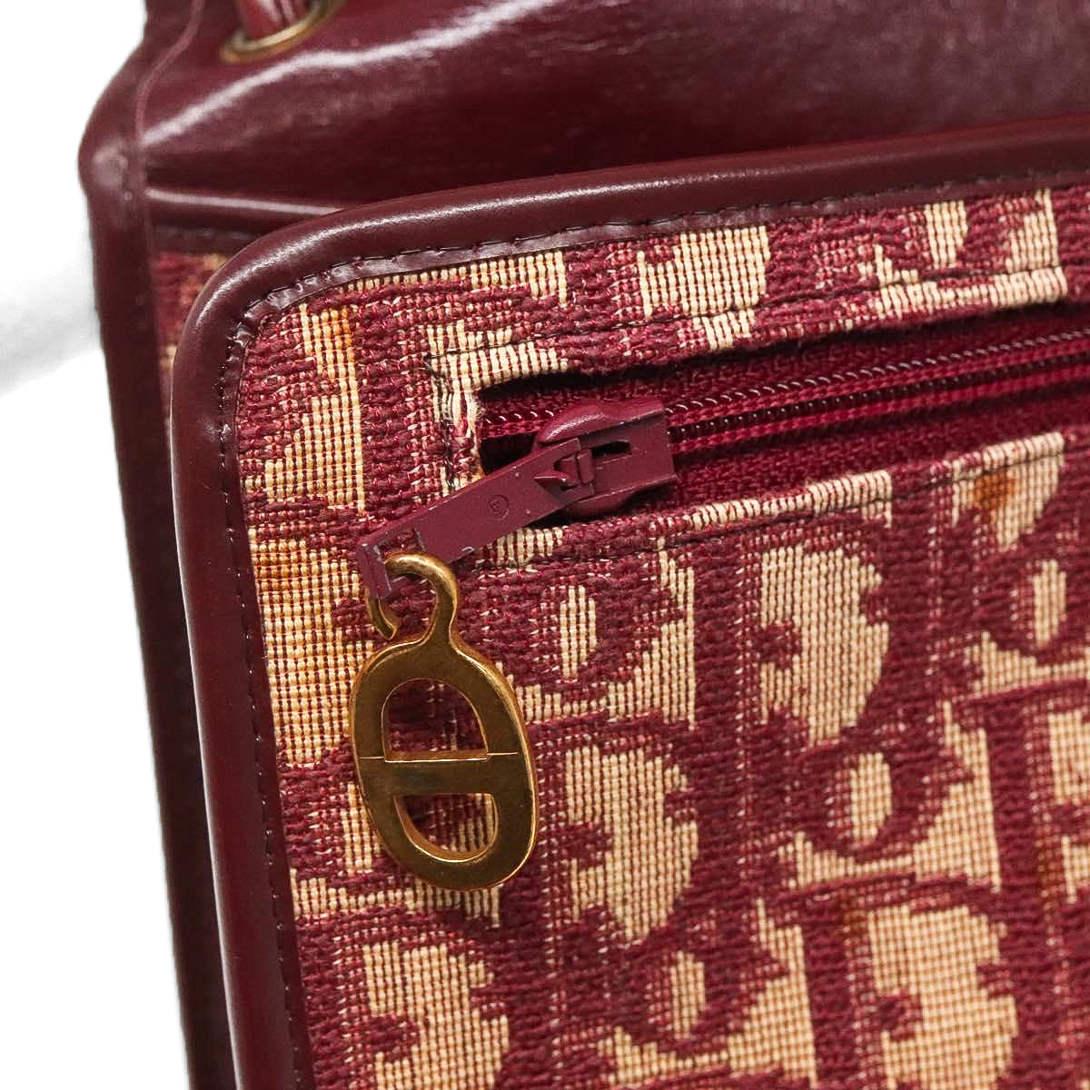 DIOR red monogram trotter handbag