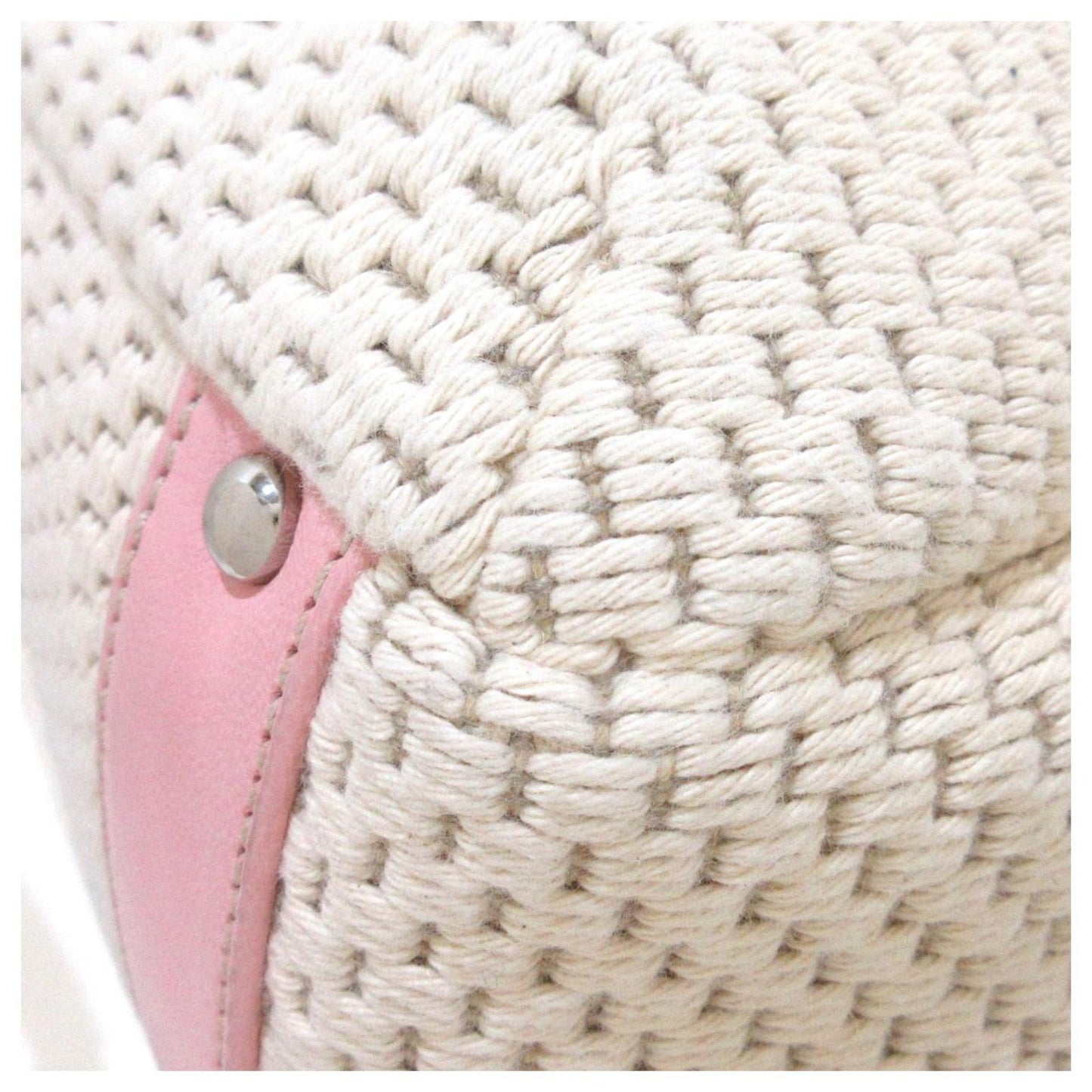 Chanel Pink Leather & Woven Tote