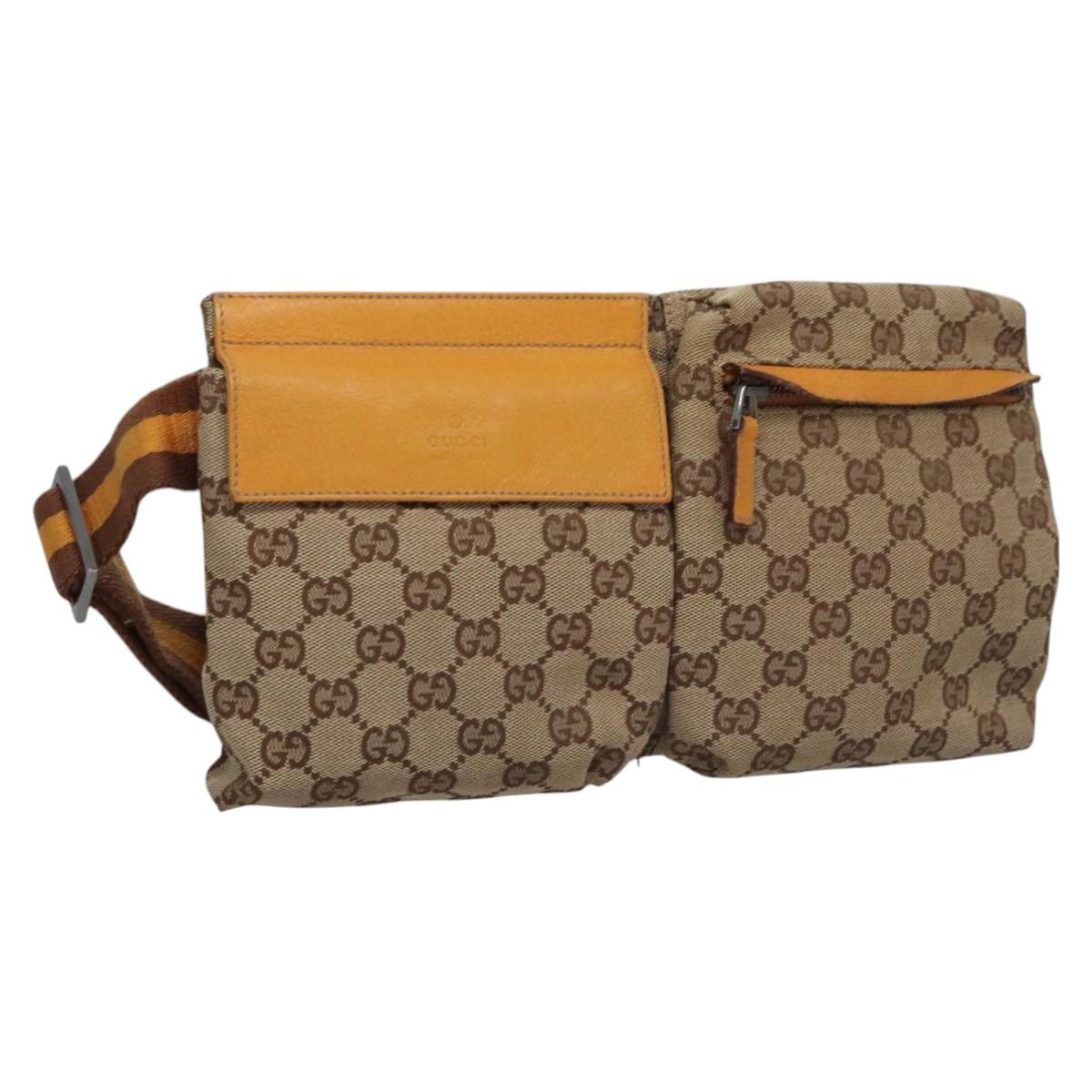 GUCCI canvas tan waist bumbag