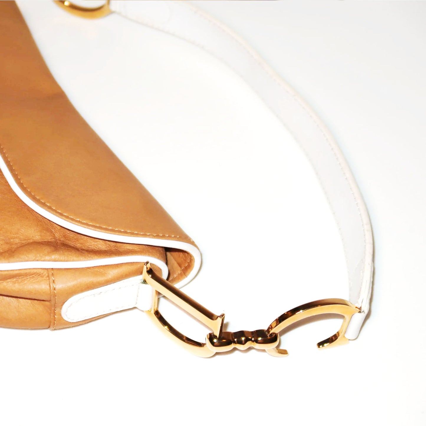 DIOR beige leather saddle