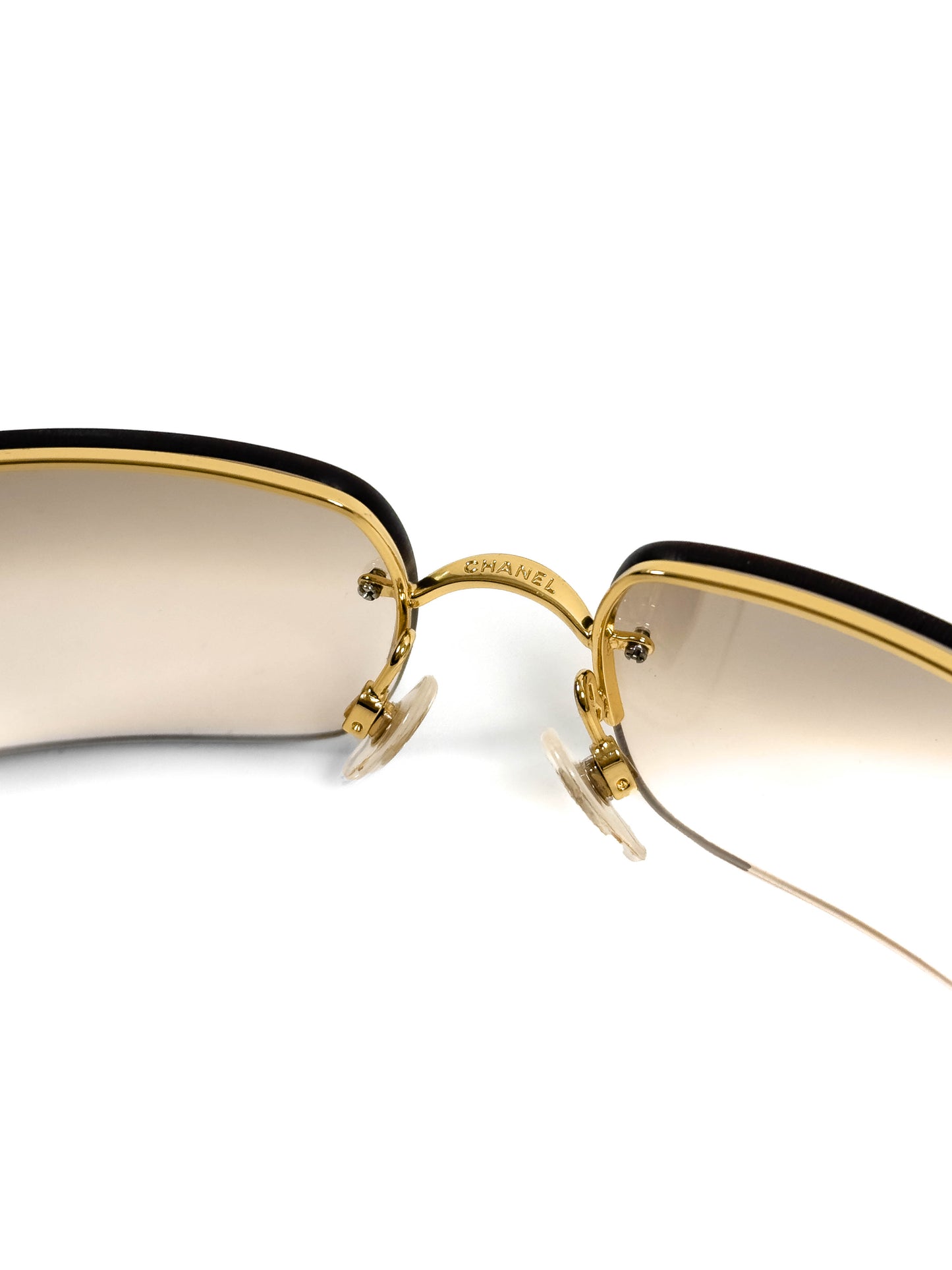CHANEL 4104-b rimless crystal sunglasses