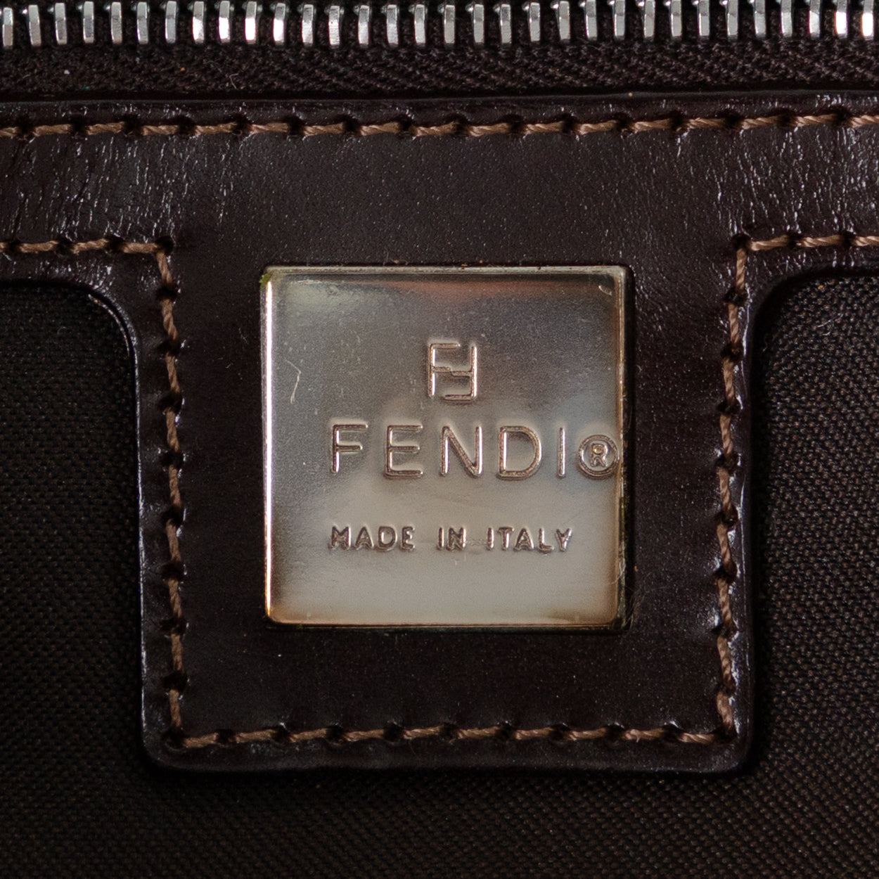 FENDI beige zucca baguette