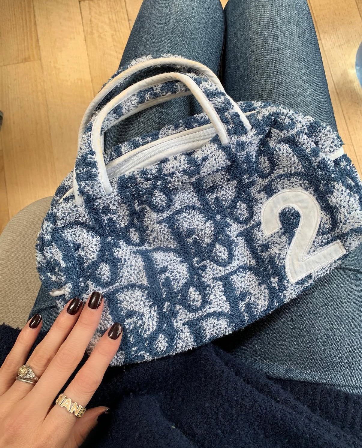 DIOR trotter terry cloth bag