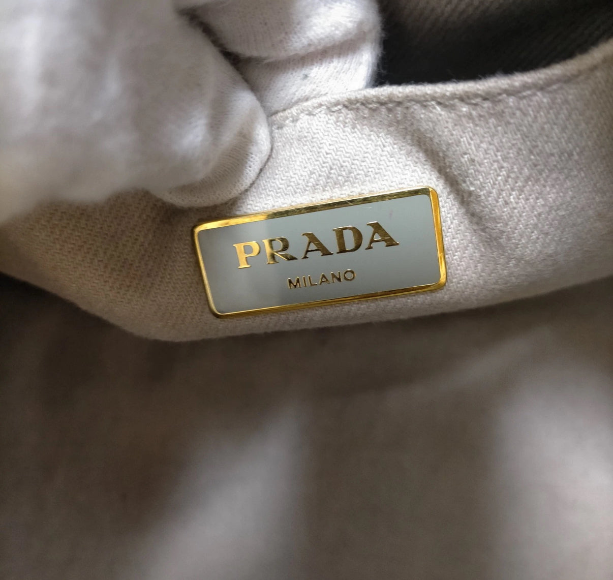 PRADA canvas canapa tote