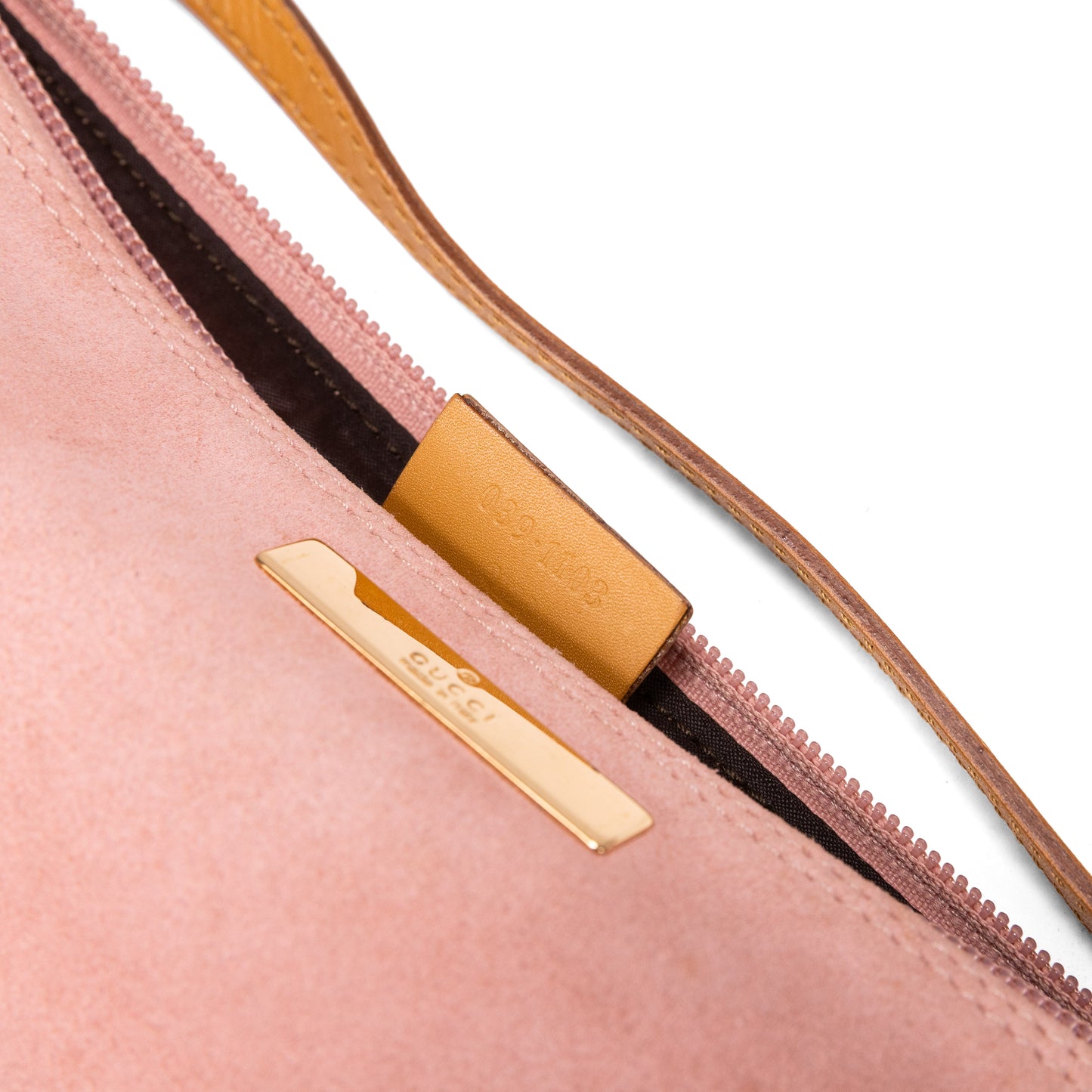 GUCCI boat pink suede hand bag