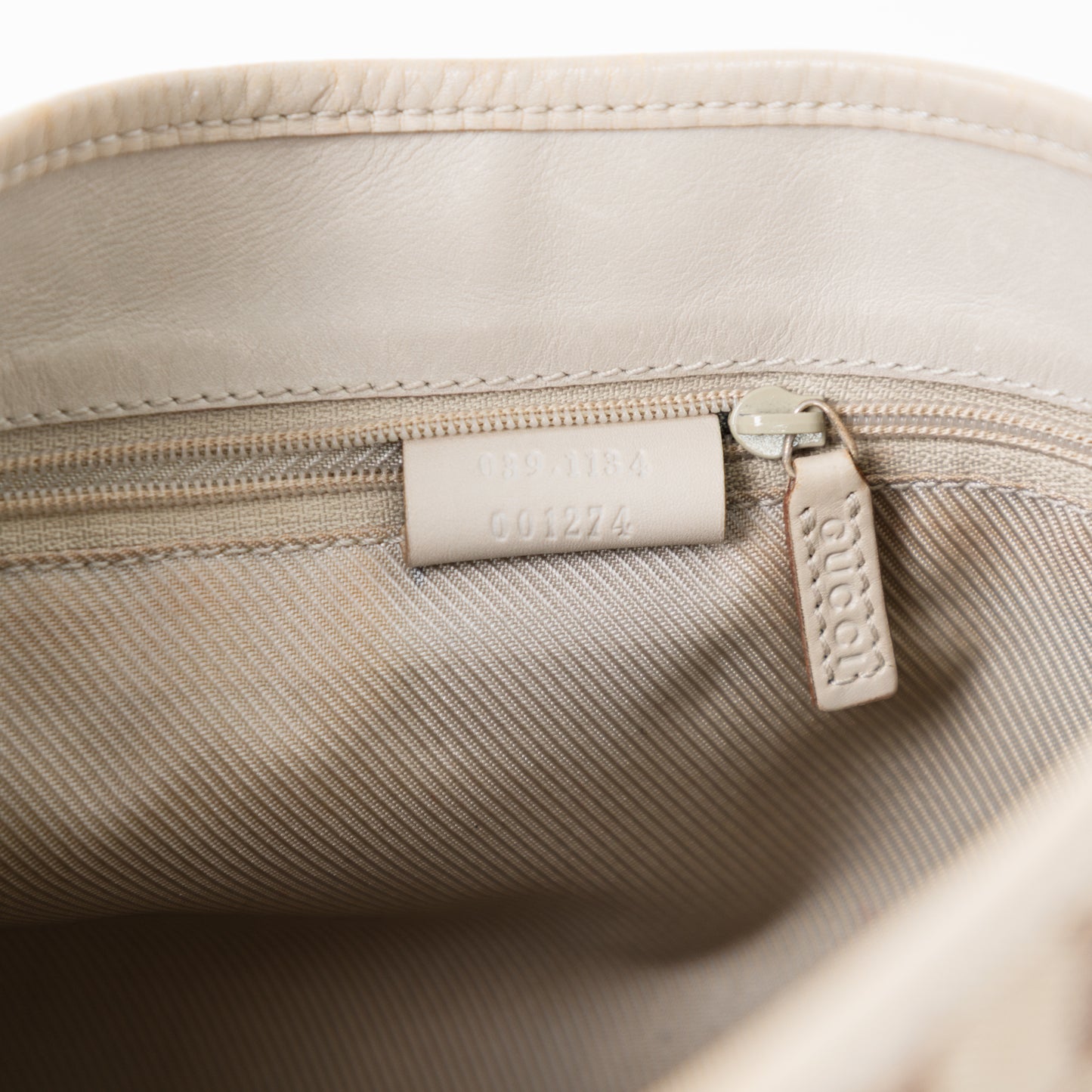 GUCCI beige monogram jackie shoulder bag