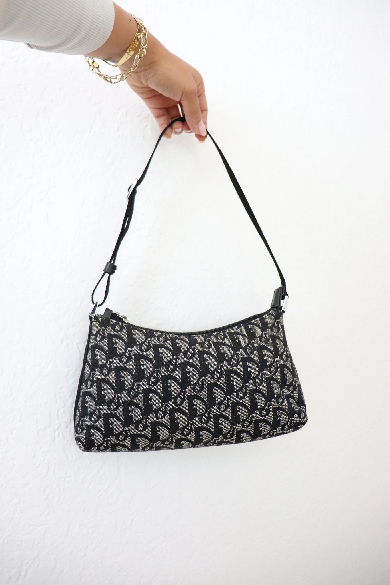 DIOR monogram navy handbag