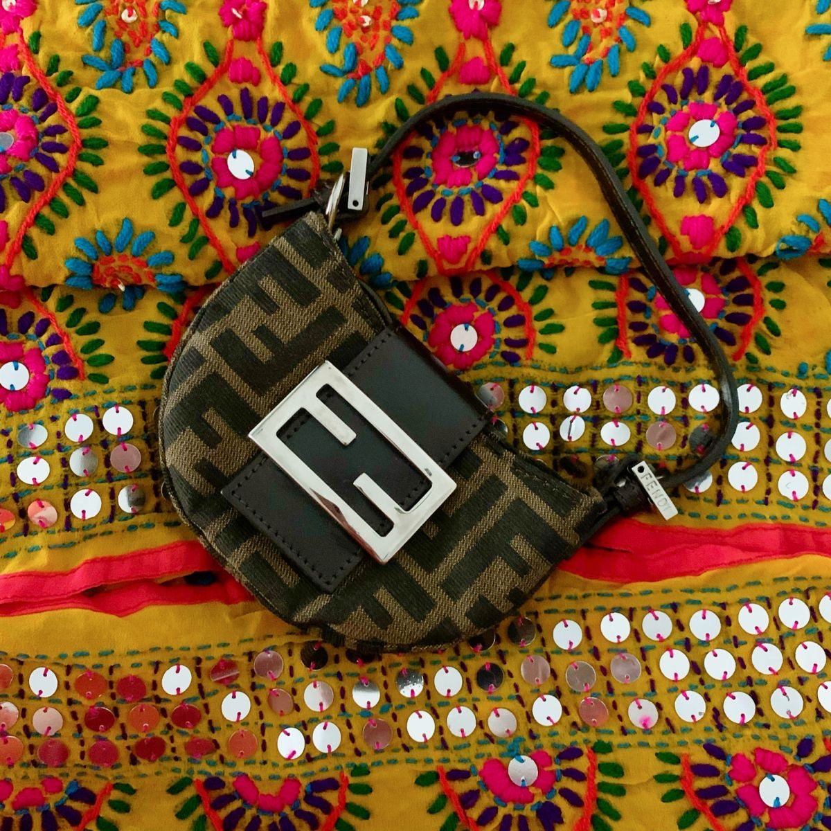 FENDI zucca baby croissant bag