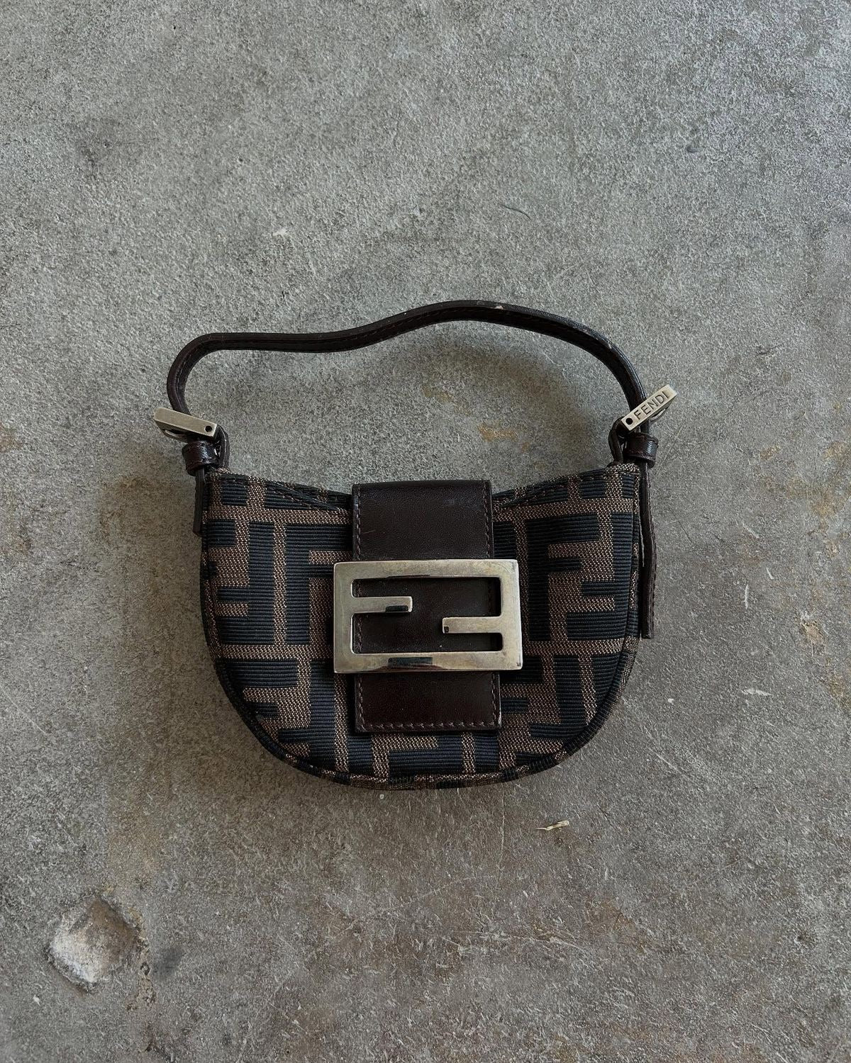 FENDI zucca baby croissant bag
