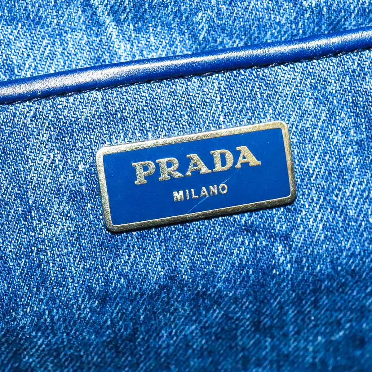 PRADA denim canapa tote