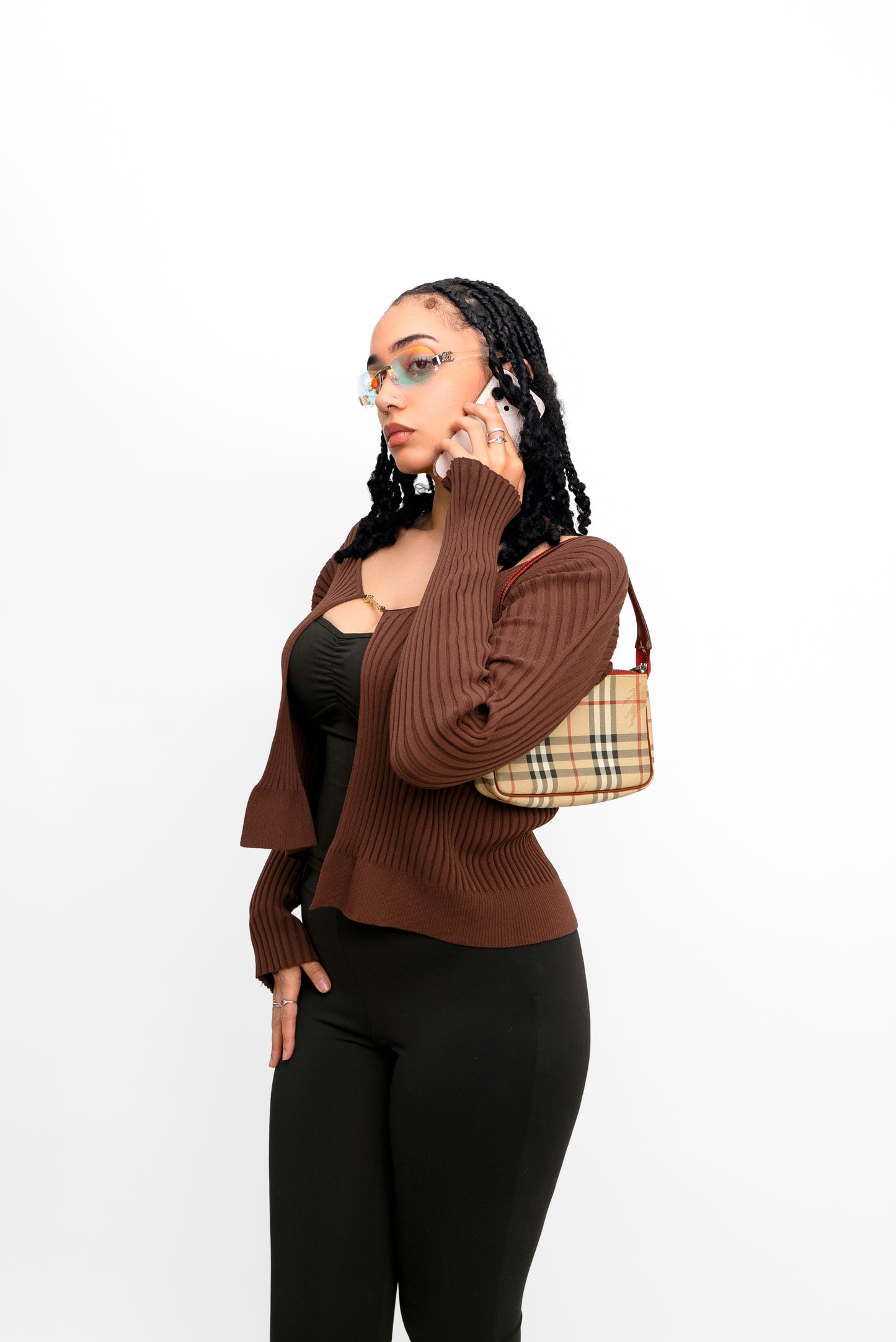 BURBERRY nova check pochette