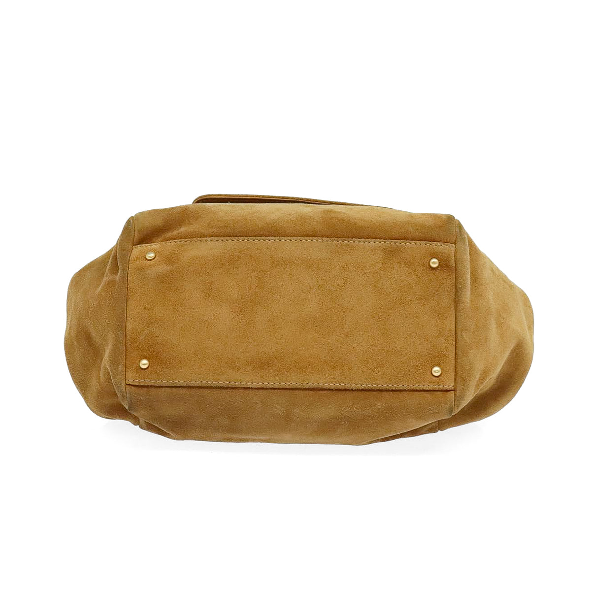 CHANEL brown suede leather shoulderbag