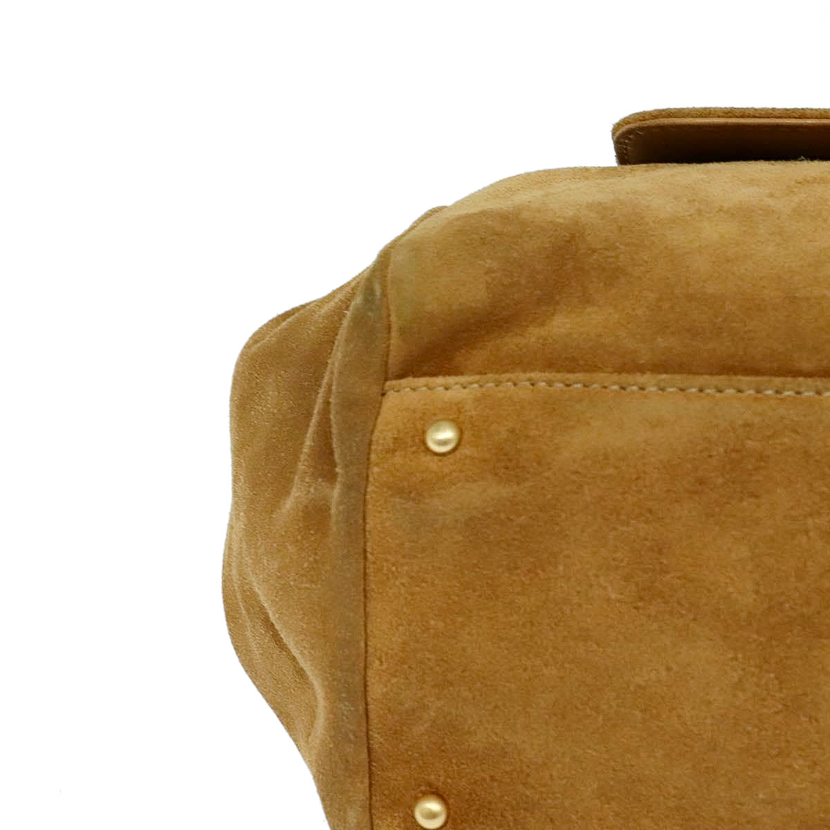 CHANEL brown suede leather shoulderbag