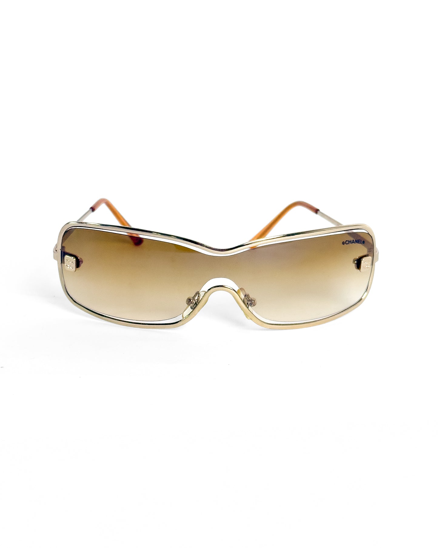 CHANEL shield chrome sunglasses