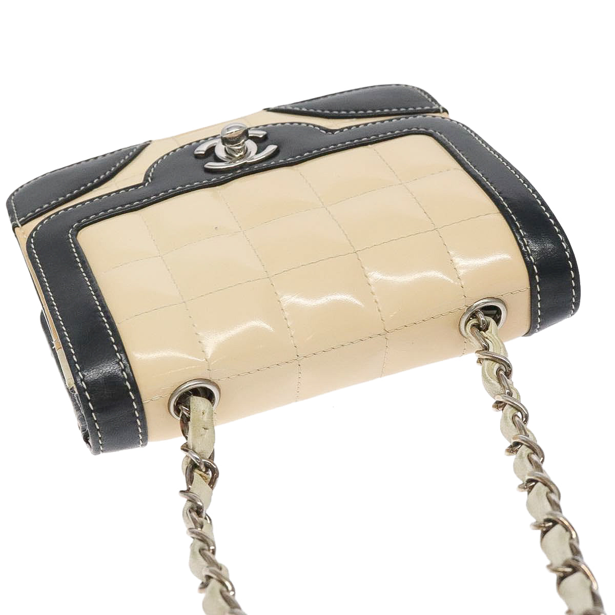 CHANEL cream mini chocolate bar bag